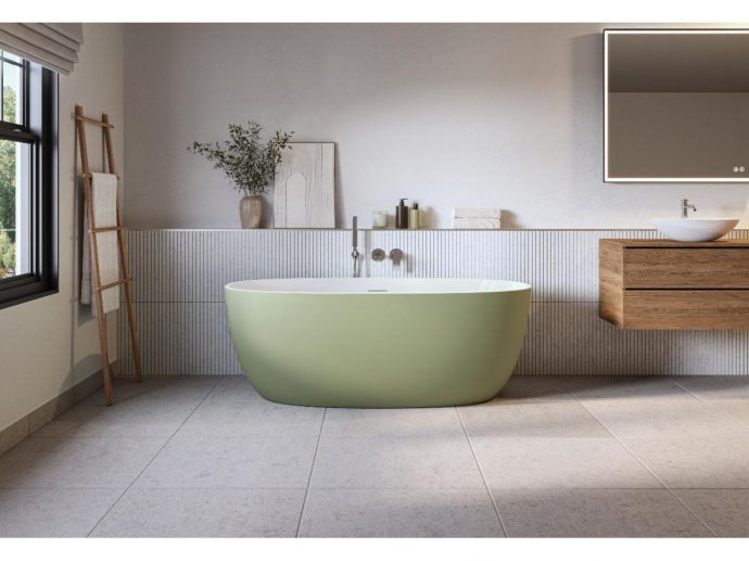 Fleurco Embraces Soft Colors with Solfege Freestanding Bathtub