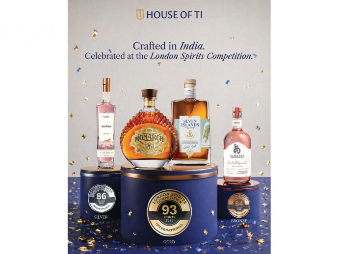 House of TI, Tilaknagar Industries' Luxury Portfolio, Wins four Awards at London Spirits Competition