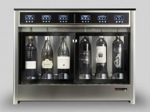 Meet the Six-Bottles Wine Dispenser and Preservation System with Double-Glass Door by Wineemotion