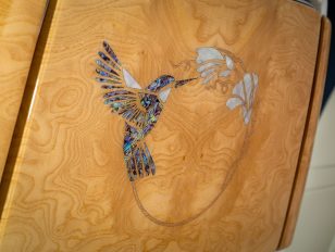 Unveiling Phantom Hummingbird: the first Rolls-Royce in history with abalone shell marquetry
