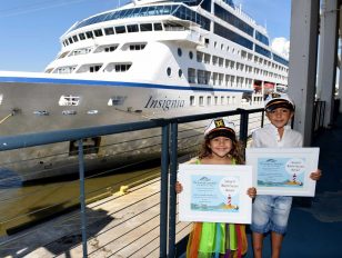 Oceania Cruises Recognizes "Youngest World Cruisers" As 4- And 6-year Olds Complete 180-Day Around T