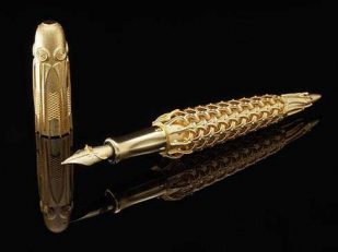 18K Solid Gold 3D Printed Fountain Pen & Nib