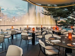 Wolfgang Puck Debuts Spago Overlooking Bellagio Fountains