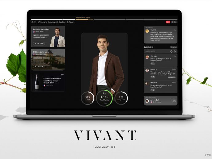 The Future of Wine: VIVANT® Presents The World's First Live Streaming Wine Experience Platform