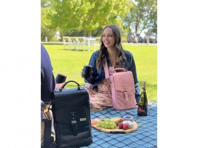 Insulated Leather Wine Bottle Transport Bag for Travellers Now Available in Three Luxe Colors