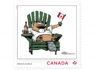 Canada Post stamp honours editorial cartoonist Brian Gable