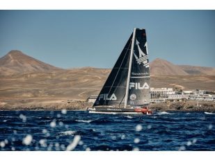 Maserati Multi70 crosses the finish line first in the RORC Transatlantic Race