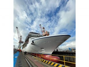 OCEANIA CRUISES FLOATS OUT NEW SHIP VISTA AT FINCANTIERI SHIPYARD IN GENOA, ITALY