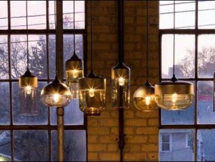 Beautiful hand blown glass pendant lights from Hennepin Made