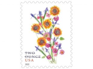 Postal Service Issues Sunflower Bouquet 2-Ounce Stamp