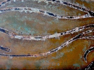 Mavi, when the Oxidation of Copper Approaches Abstract Art