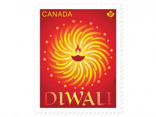 Canada Post heralds arrival of Diwali with luminous new stamp