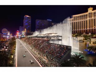 MGM Resorts Unveils Bellagio Fountains Grandstands For Formula1 Heineken Silver Las Vegas Grand Prix