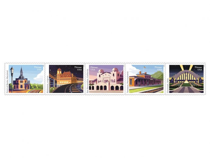 U.S. Postal Service Celebrates Train Travel with Stamps