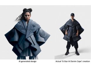 G-Star RAW Collaborates With Artificial Intelligence To Create Wearable "AI Denim Cape"