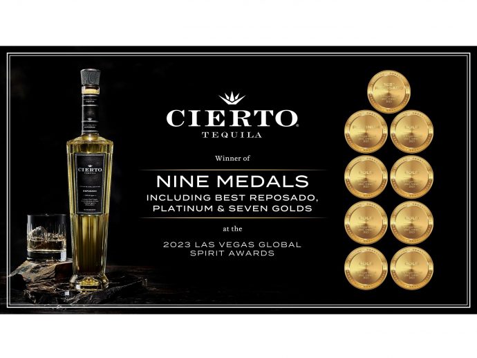 Cierto Tequila Wins Best Reposado, Platinum And 7 Gold Medals At 2023 Las Vegas Global Spirit Awards