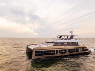 US Premiere Of The 80 Sunreef Power Eco did take place at the 2023 Fort Lauderdale Boat Show