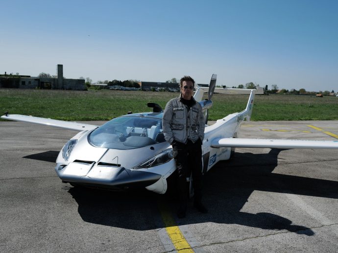 Jean-Michel Jarre is world's first passenger to take off in KleinVision's flying AirCar