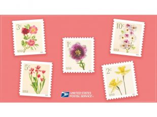 USPS Unveils Graceful Low-Denomination Flower Stamps