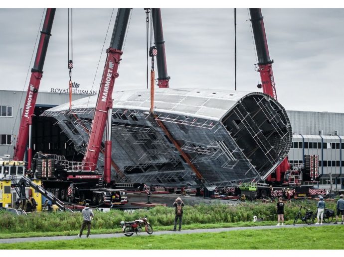 Royal Huisman Turhs The Hull Of World's Largest Sloop, Project 410