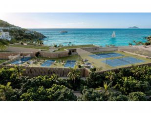 Vie L'Ven's Multi-Court With Panoramic Views of Indigo Bay and Limited-Edition Pickleball Paddle