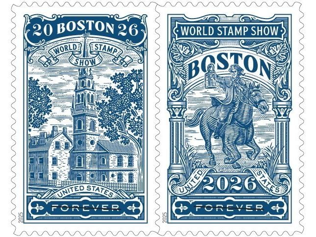 USPS To Release Stamps Celebrating Boston 2026 World Stamp Expo