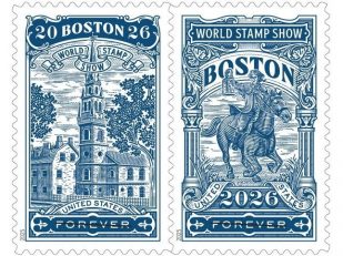 USPS To Release Stamps Celebrating Boston 2026 World Stamp Expo